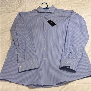 Boss Sky Blue Pinstripe Dress Shirt